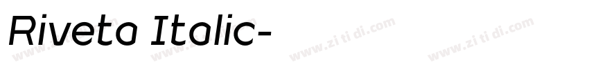 Riveta Italic字体转换